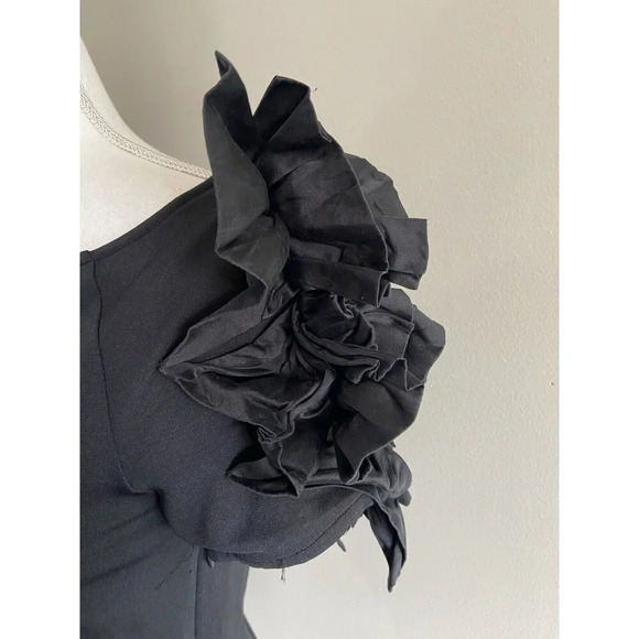 See By Chloe Dress Sheath Silk Ruffle Sleeve Black Size Small S *no size tag* - Picture 3 of 7